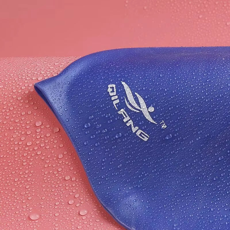 No Fog Head Silicone High-Quality Swimming Cap for Adults Children Waterproof Silicone Swimming Cap Waterproof Ear Protectors
